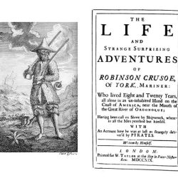 Daniel Defoe imzalı Robinson Cruose'ün ilk baskılarından biri