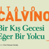 Italo Calvino'nun Bir Kış Gecesi Eğer Bir Yolcu Romanının Kapak Tasarımlarından Biri